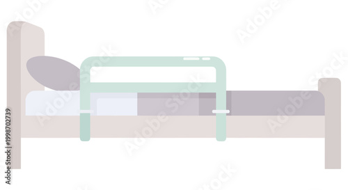 Hospital Bed Safety Rail for Patient Assistance.