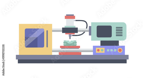 Modern Industrial 3D Printing Machine with Precision Control Panel.