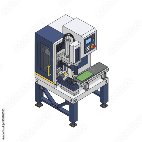 Precision CNC Milling Machine for Industrial Manufacturing Processes.