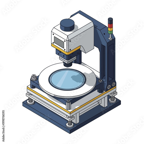 Semiconductor Wafer Inspection Machine in Isometric View.