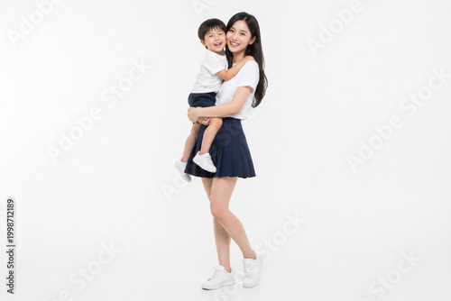 Mother Holding Smiling Child Portrait