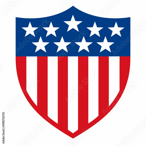 American Shield with Star Pattern