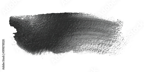 Brushstroke Essence: A singular, sweeping brushstroke of dark charcoal ink, a visual exploration of texture, form, and the art of expression. 