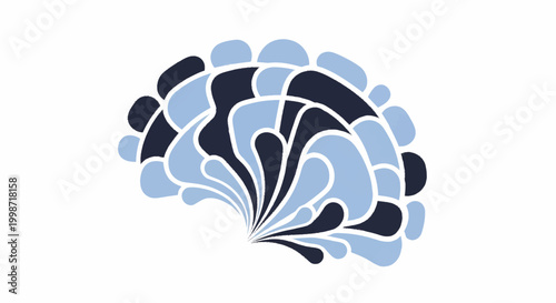 Abstract Brain Illustration Representing Creative Thinking and Mental Processes.