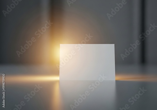 Minimalist White Cube Display Stand with Sunset Lighting.