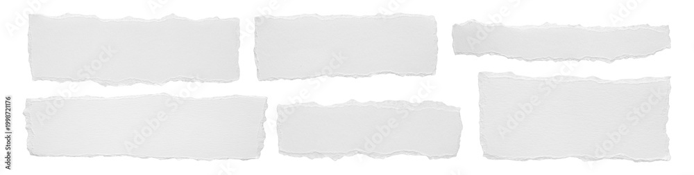 Fototapeta premium ripped element set of torn paper edges isolated on background. torn paper texture, ripped of paper designs and jagged paper edges create a raw, artistic look