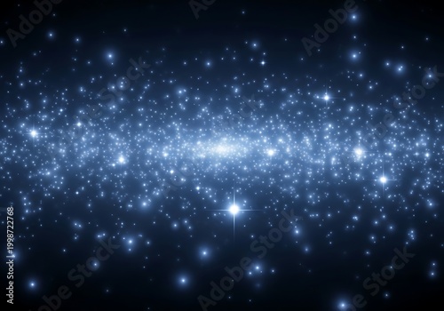 Vast Starry Night Sky with Bright Celestial Bodies.