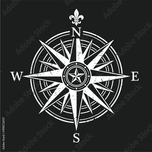 Vintage Compass Navigation Tool.