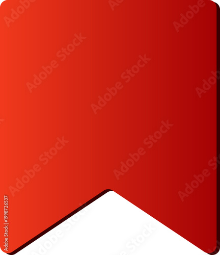 Red Bookmark Sale Ribbon isolated on transparent background.