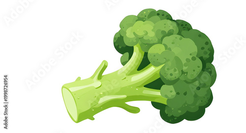 watercolor broccoli illustration, fresh green vegetable, healthy food artwork, organic broccoli painting, botanical vegetable design, farm fresh broccoli, leafy green ingredient, vegan food illustrati