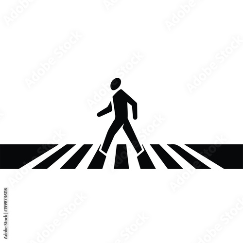 Pedestrian Crossing Silhouette