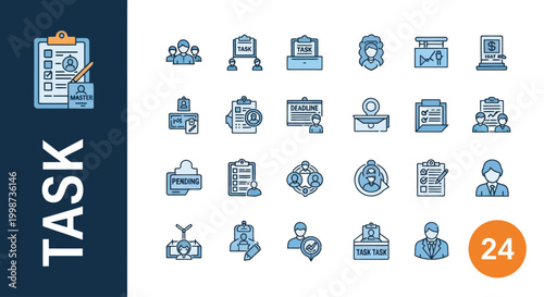 Task Management Icons Set