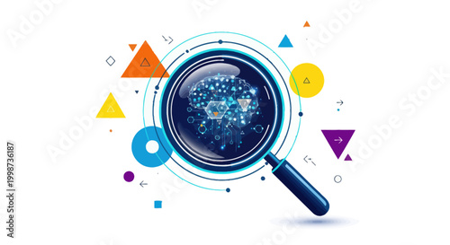 Artificial Intelligence Research and Data Analysis Concept