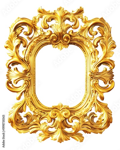 Golden ornate picture frame
