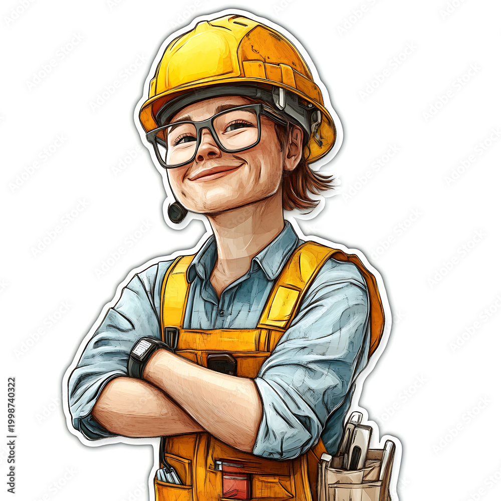 Fototapeta premium Caricature, Humor, Clown, Person, Man, Woman, Art, Image for Printing, with White Background, for Stickers, T-shirt Print, Cap, Mug, Flip-flop, Mousepad