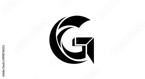 Free Download Abstract geometric g letter graphic design element for branding and presentation - GFXLoad