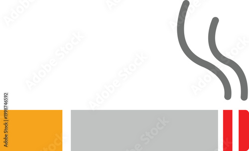 smoking cigarette butt vector illustration flat design