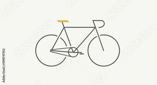 Simple line art bicycle outline