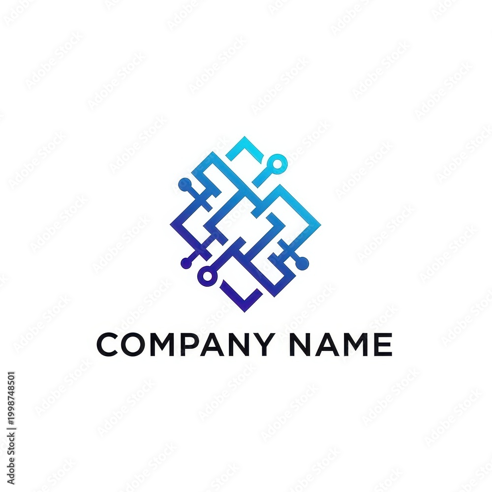 Obraz premium Abstract technology circuit logo digital company branding design