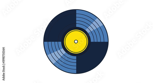 Vinyl Record Close Up View.