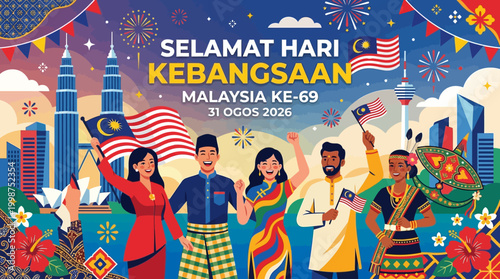 Selamat Hari Kebangsaan Malaysia Celebrating 69 Years of Unity and Diversity with a Joyful Spectacle