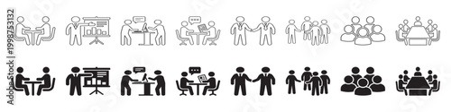 Diverse group of people silhouettes a collection of black and white figures representing various activities and interactions