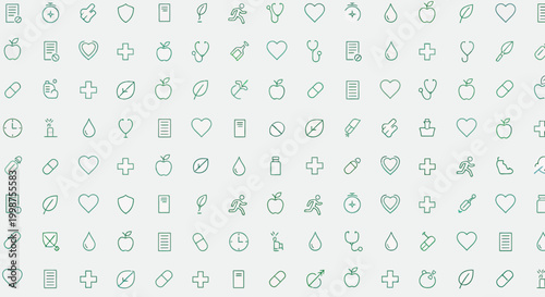 Various gray icons on light background.