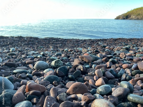 Εκτύπωση καμβά Rock Beach Lakeshore