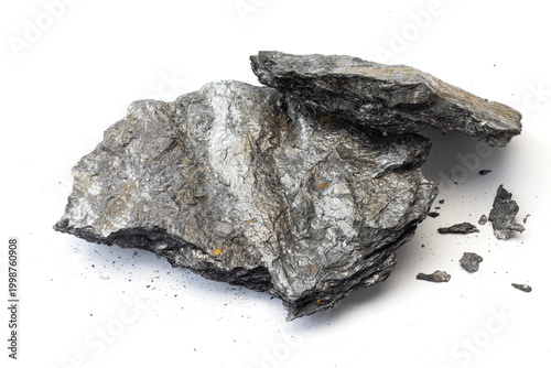 Tableau sur toile Two pieces of natural black graphite