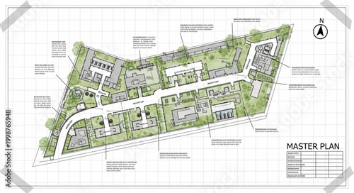 Master Plan Drawing of a Residential Development Project.