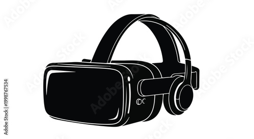Headset for virtual reality provides an immersive digital experience for users seeking new technology tools.
