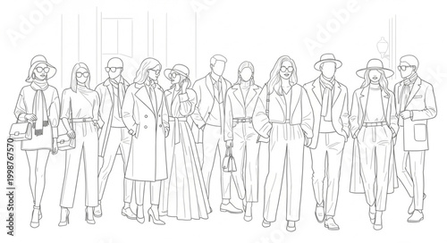 Group of construction workers standing together in a line.