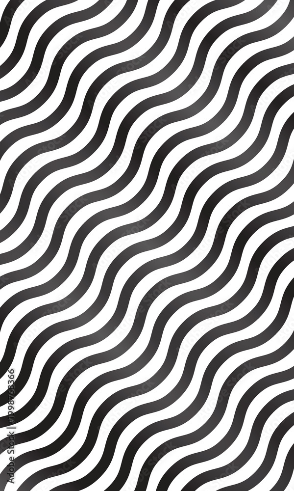 Obraz premium Vector Abstract Black And White Wavy Line Background