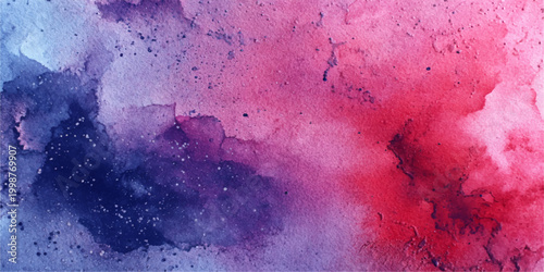 An abstract watercolor painting showcases a captivating blend of vibrant hues. Blending together, the colors create a dynamic composition that ignites imagination.