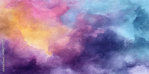 A mesmerizing explosion of vibrant colors, a stunning watercolor painting, evokes a sense of wonder and artistic expression.