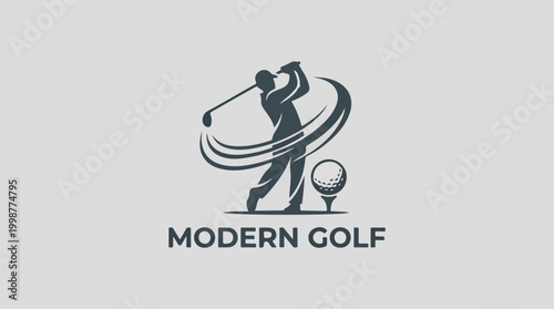 Golf Swing Player Sports Action Shot.