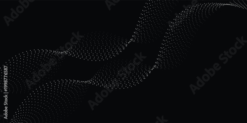 Tableau sur toile Wave dots abstract pattern