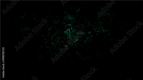 Abstract Vector dark green swirls and mysterious smokey textures.