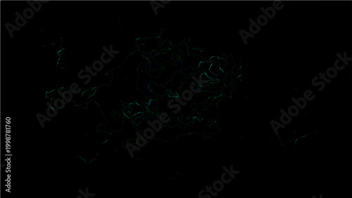 Abstract Vector network pattern of interconnected nodes glowing in darkness conveying the concept of connectivity and technological evolution.