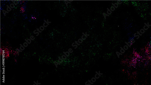 Abstract Vector Colorful stardust pattern with vibrant green, blue and pink dots in universe, perfect for artwork, background texture.