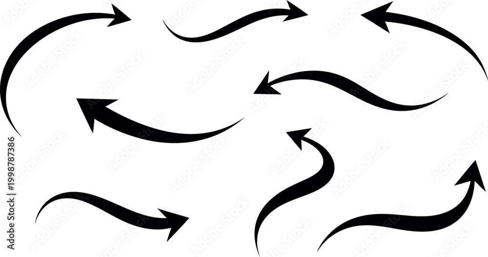 © MDAbdul - set of curved circular arrows in motion flow flat design vector illustration © MDAbdul - set of curved circular arrows in motion flow flat design vector illustration
