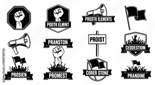 Protest Activism and Social Justice Badge Collection