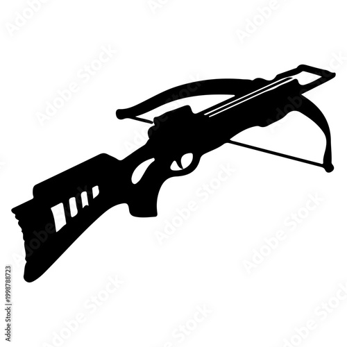 Silhouette of a Modern Crossbow.