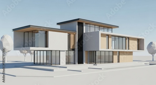 Modern Architectural Design of a Contemporary Residential Home.