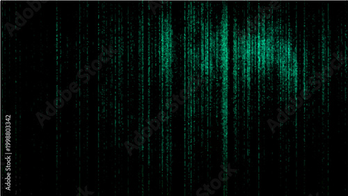 Vector Abstract digital art featuring vertical streaks, blending dark shades  emerald, producing  mesmerizing pattern of light, depth, capturing  essence of  modern aesthetics.