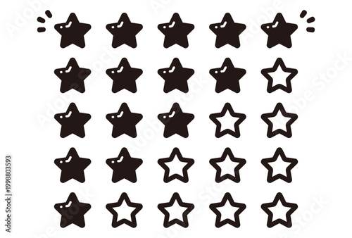 星の数で評価するランキングアイコンセット