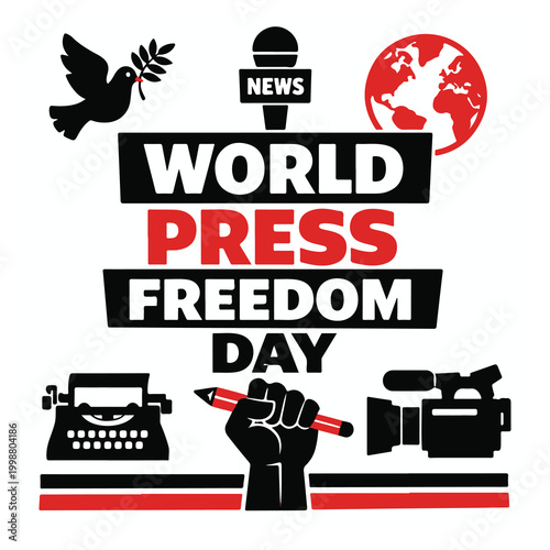 World Press Freedom Day Flyer Promoting Freedom of Speech and Independent Journalism