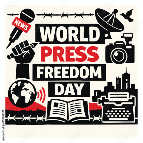 World Press Freedom Day Flyer Promoting Freedom of Speech and Independent Journalism