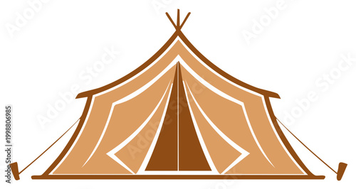 Camping Tent Illustration for Outdoor Adventures, Campsites and Adventure Activities