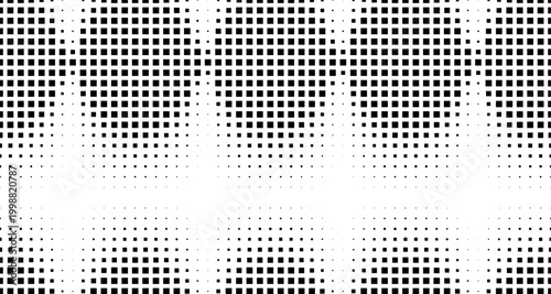 Black square halftone fading columns background
